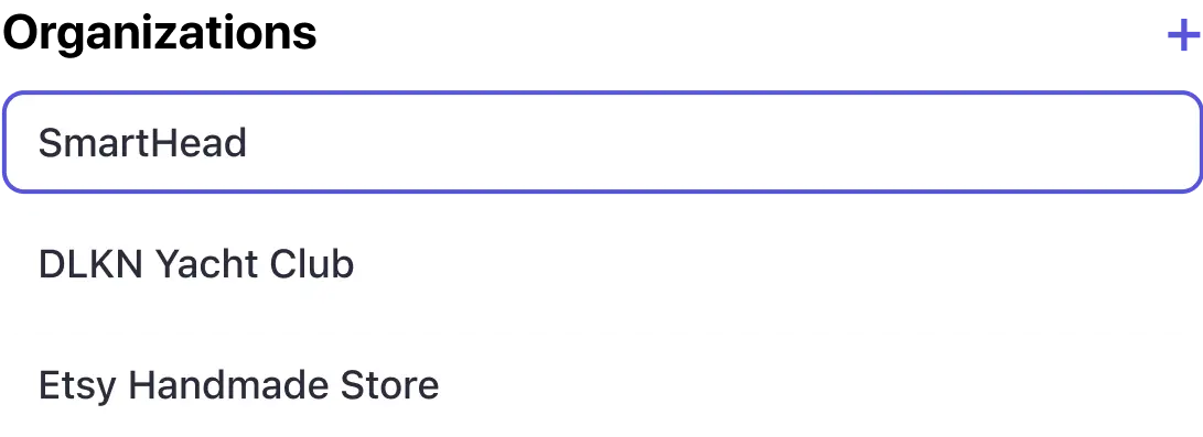 Multiple businesses screen in onbalance